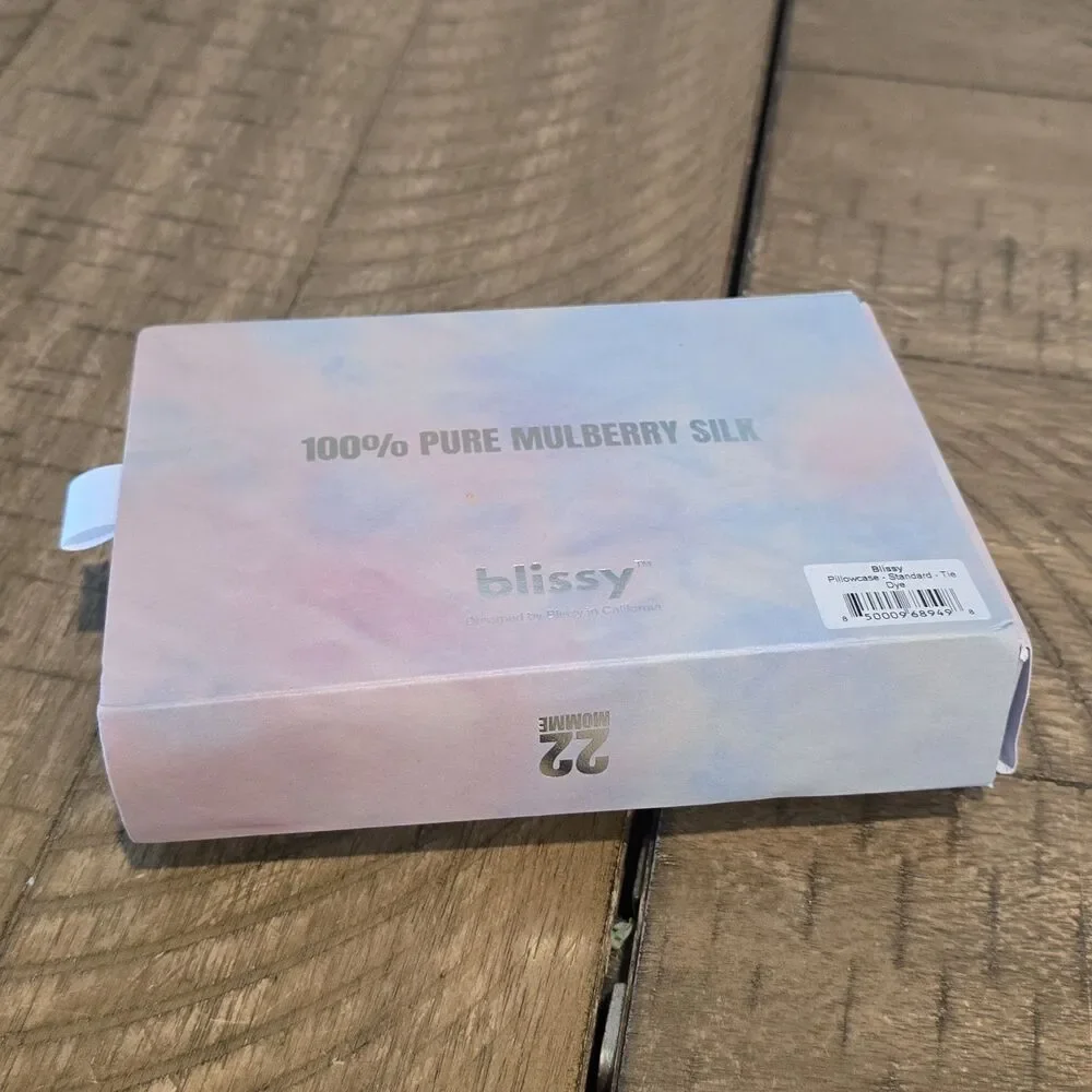 Blissy Standard Silk Pillowcase Tie Dye New With Box Damage